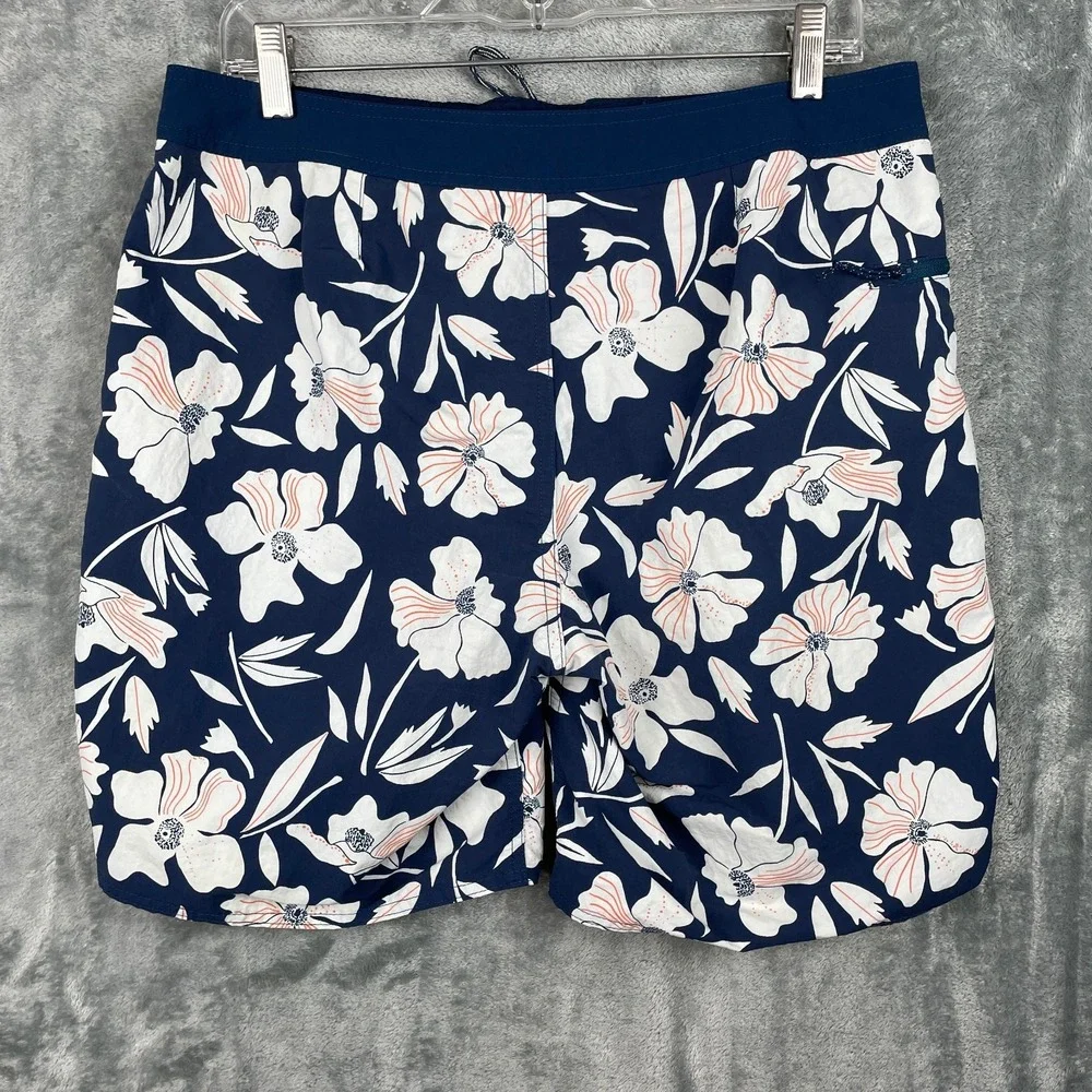 Patagonia Wavefarer Board Shorts Mens 32 Zip Pocket Hawaiian Unlined Swim Trunks